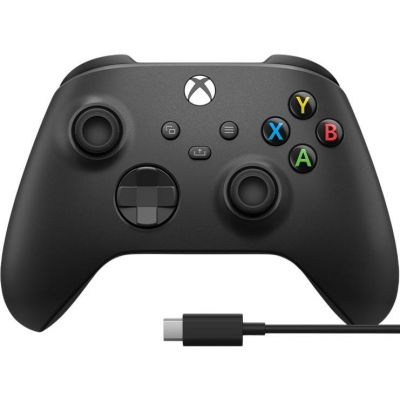 Геймпад Microsoft Wireless Controller Carbon Black + USB Type-C (1V8-00002)