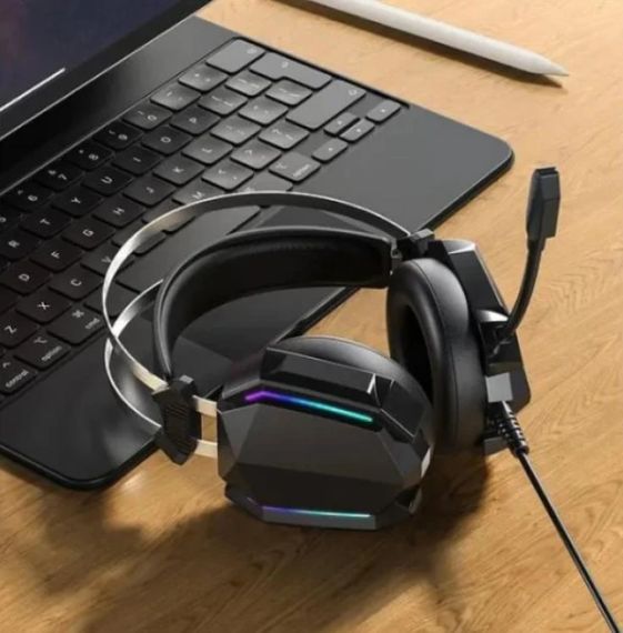 Ігрові навушники гарнітура XO GE-07 Black AUX USB провідні повнорозмірні для ПК та ноутбука з мікрофоном | Зображення 4