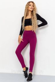 Лосини в рубчик на флісі, колір фуксія, розмір XL FA_003586