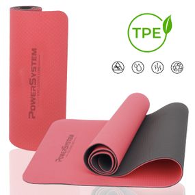 Килимок для йоги та фітнесу Power System PS-4060 TPE Yoga Mat Premium  Red (183х61х0.6)