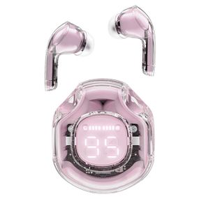 Навушники бездротові Bluetooth ACEFAST T8 Crystal color (2) bluetooth earbuds Lotus Pink