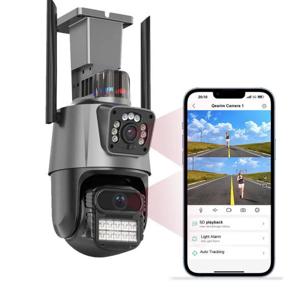 Зовнішня IP WiFi камера QEARIM EP11-QQ-6M 3+3MP icsee Dual Lens | Зображення 1