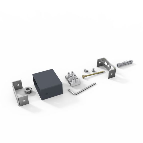 Модуль прихованого ел.підключення (для профільної стійки) Графіт | Зображення 2