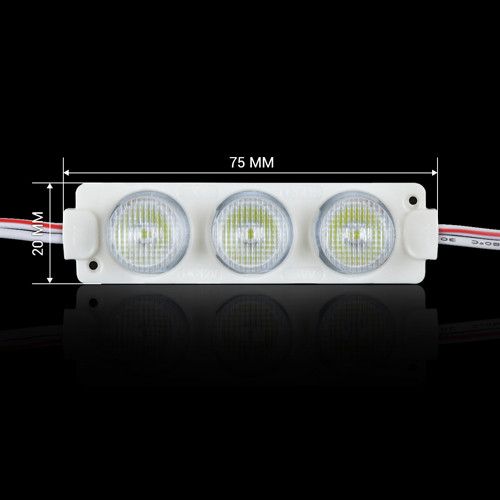 Светодиодный модуль BRT XG6 3030-3 led W 3W 12В 7000K линза 3 бочки | Зображення 2