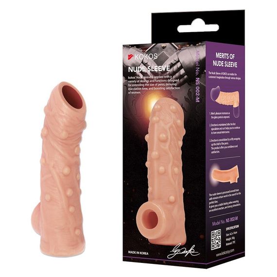 Насадка на член Kokos Nude Sleeve NS 002 M Sex Aura | Зображення 1