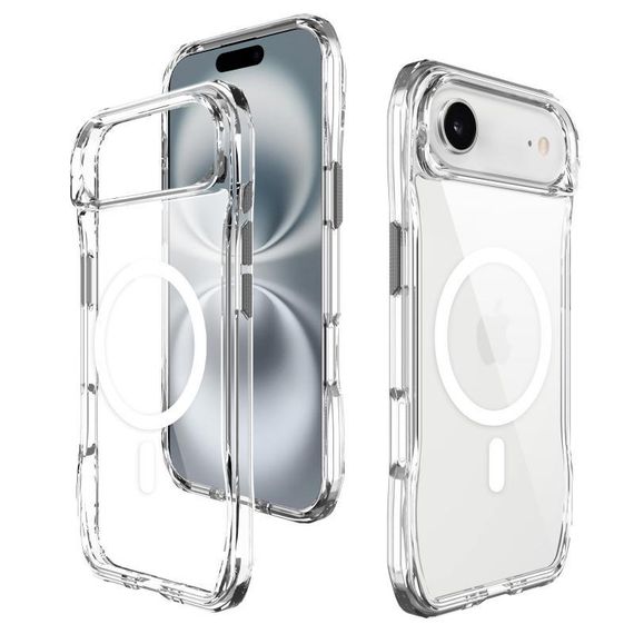 Чехол TPU Space Octagon with MagSafe для Apple iPhone 17 Air (6.5") Clear | Зображення 3
