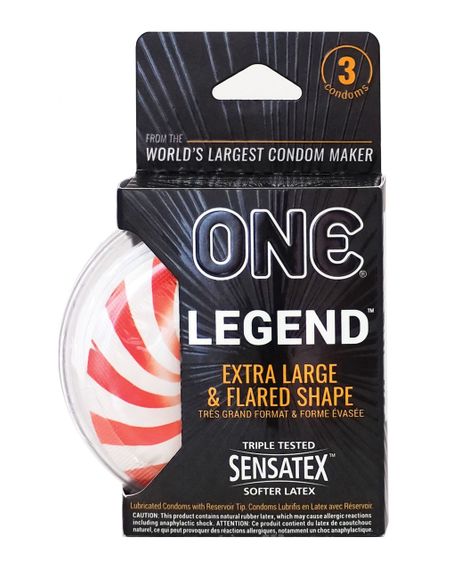 Презервативи латексні ONE Legend великого розміру (ціна за упаковку, 3 шт.) Sex Aura