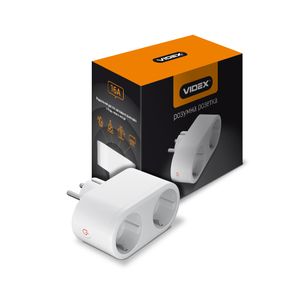 Розетка розумна SMART Videx 2 слоти WiFi VF-WP200