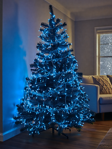 Гірлянда Різдвяна фея вулична 50 м 500 LED білий провід Синій CF500L50MWBL | Зображення 1