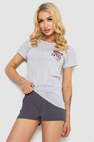 Пижама женская  -уценка, цвет серый, 243R50613-U-1 | Зображення 2