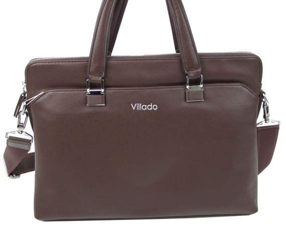 Женский деловой портфель из эко кожи Villado коричневый | Зображення 5