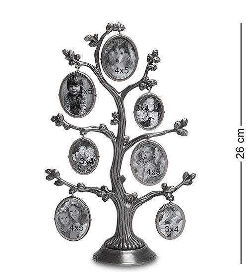 Настенная фоторамка Metal Family Tree 26 см (7 фото)