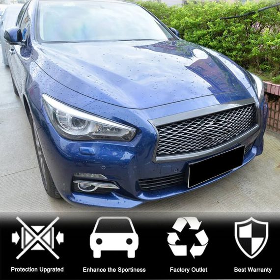 Окантовка решетки радиатора (для Q50 Base/Sport 2014-2017, Карбон) для Infiniti Q50/Q60 | Зображення 1