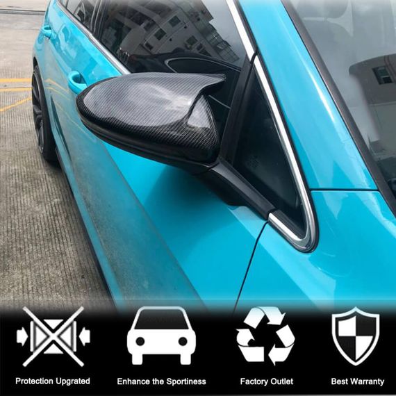Накладки на Зеркала V1 (Карбон) для Volkswagen Golf 7/E-Golf 2012-2020 гг | Зображення 2