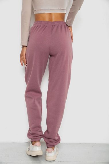 Спортивные штаны женские на флисе, цвет сливовый, 238R58671 | Зображення 3