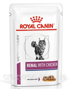 Вологий корм для котів Royal Canin Renal Feline Chicken Pouches 85 г 40300019