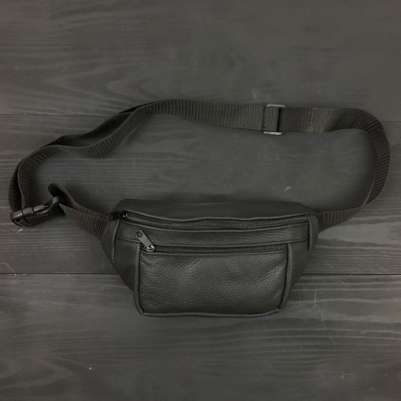 Сумка ремінь на пояс чоловіча, Чоловіча чорна сумка, Універсальна на пояс Містка бананка VF-75 | Зображення 8