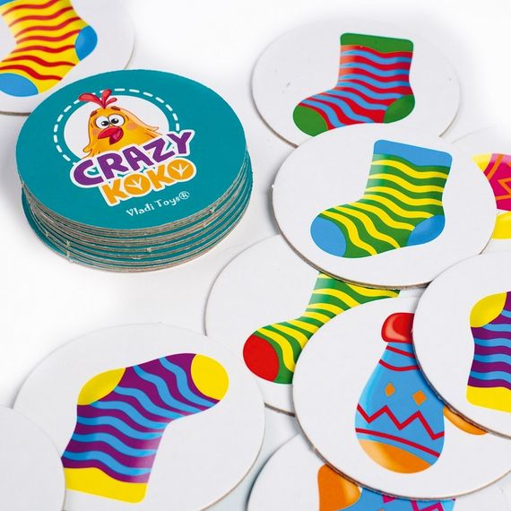 Настільна розважальна гра "Шкарпетки-Рукавички" VT8025-05 Crazy Koko Vladi Toys, в коробці (4820234764174) | Зображення 2