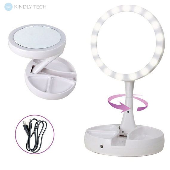 Дзеркало з Led-підсвіткою кругле My Fold AWAY MIRROR | Зображення 2