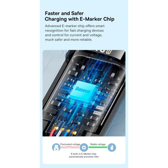 Дата кабель USB-C to USB-C 2.0m 240W Black Baseus (CAWJ040101) | Зображення 9