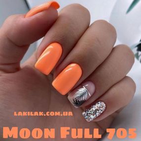 Гель-лак Moon Full Neon №705 лососевий 8 мл