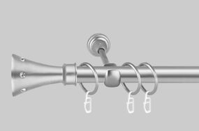 Карниз для штор однорядний металевий 19 мм, Картер Сатин (комплект) 300 див.