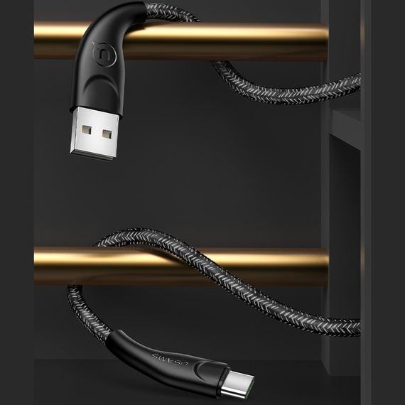 Дата кабель Usams US-SJ395 U41 Type-C Braided Data and Charging Cable 2m | Зображення 1