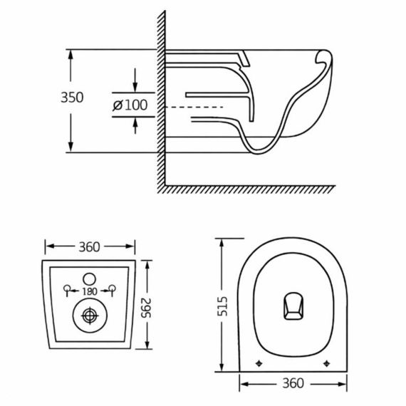 Унітаз підвісний Qtap Taurus Ultra Quiet 515×360×350 мм, White, із сидінням Slim Duroplast/Soft-close/Quick Release | Зображення 1
