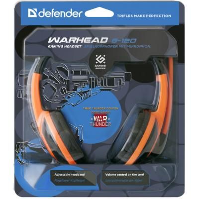 Навушники Defender Warhead G-120 Black-Orange (64099) (64099) | Зображення 6