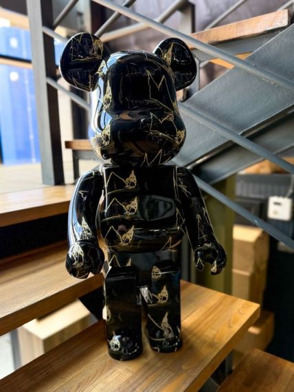 Статуетка Bearbrick дизайнерська фігурка для інтер'єру ведмідь Беарбрик 70 см чорний mb005 | Зображення 2