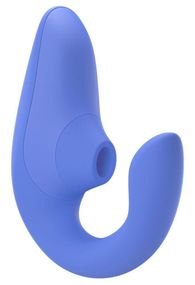 Вагинально-клиторальный стимулятор Womanizer Blend Vibrant Blue, вибрация + вакуум, 2 мотора Sex Aura