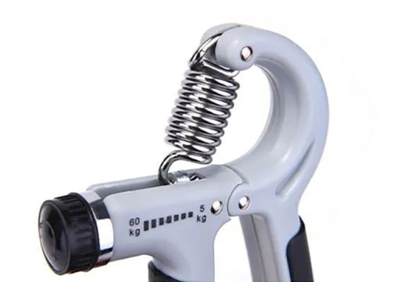 Еспандер кистьовий EasyFit (з лічильником) 5-60 кг для рук з регульованим навантаженням Чорно-сірий (EF-1905-B) | Зображення 2