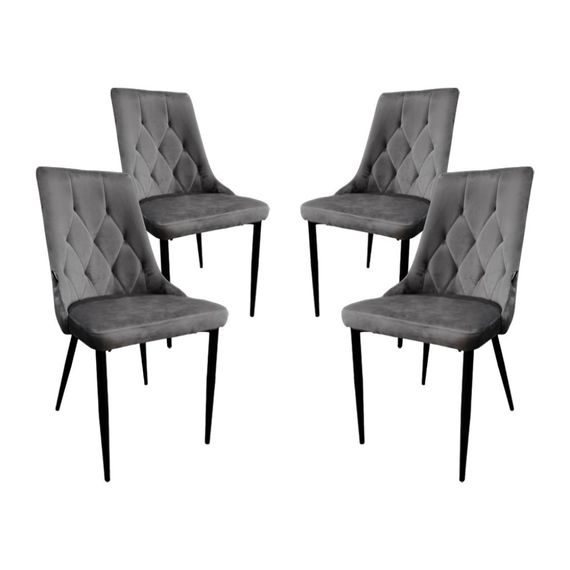 Крісло стілець для кухні вітальні кафе Bonro Бонро B-426 сіре (4 шт) (42400826)