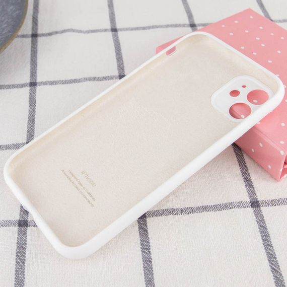 Чохол Silicone Case Full Camera Protective (AA) для Apple iPhone 12 (6.1") Білий / White | Зображення 1