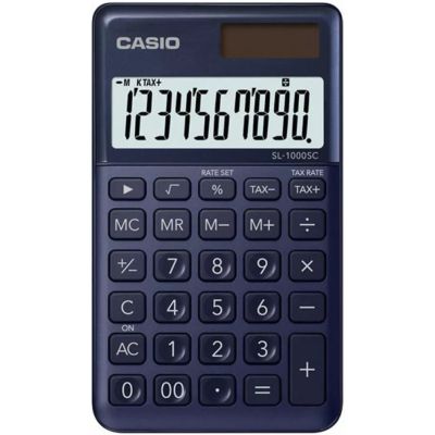 Калькулятор Casio SL-1000SC-NY-W-EP, темно-синий (CALC-CAS-SL-1000SC-N)