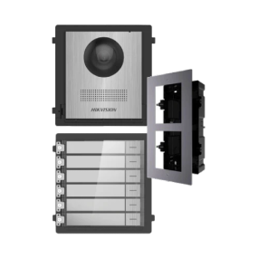 DS-KD8003-IME1NS + DS-KD-ACF2/Plastic + DS-KD-KK/S Комплект модулів Hikvision - Викличні панелі