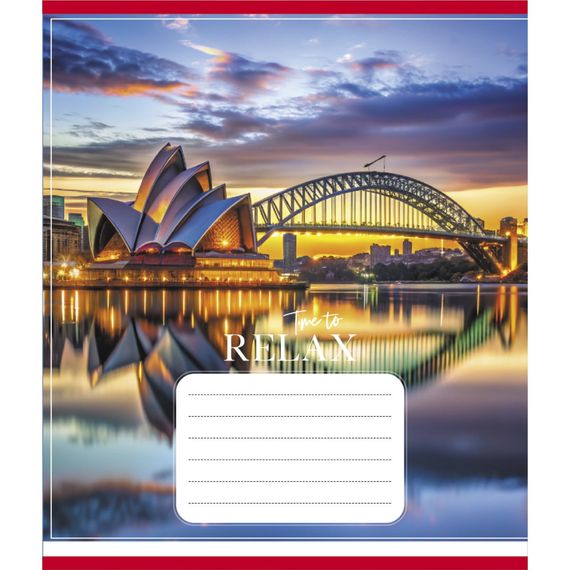 Тетрадь общая "Города в огнях" 096-630107K-4 в клеточку, 96 листов (959063)