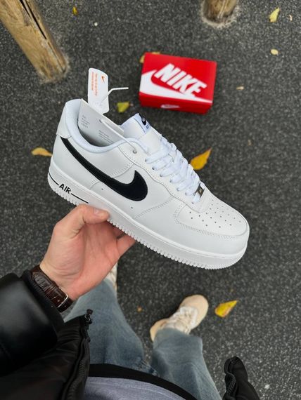 Зимові кросівки Nike Air Force, ТОП якість (low) білі | Зображення 1