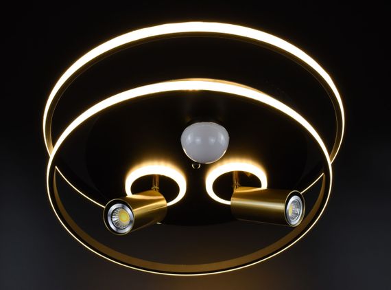 Люстра світлодіодна стельова LED світильник для квартири на стелю лед 26538 Чорний 15х40х60 см. | Зображення 1