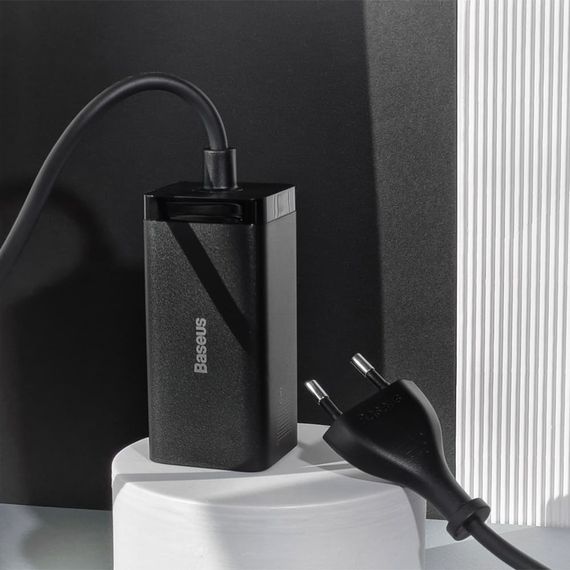Сетеве зарядне устройство Baseus GaN3 Pro Desktop Fast Charger 100W чорний (33077-01_1752) | Зображення 4