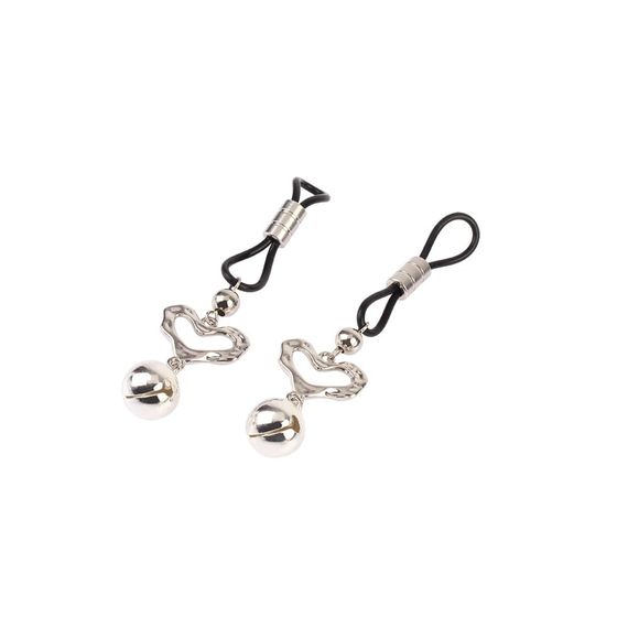 Затискачі на соски CHISA Senuelo Heart Echo Nipple Clamps з дзвіночками sexstyle | Зображення 1