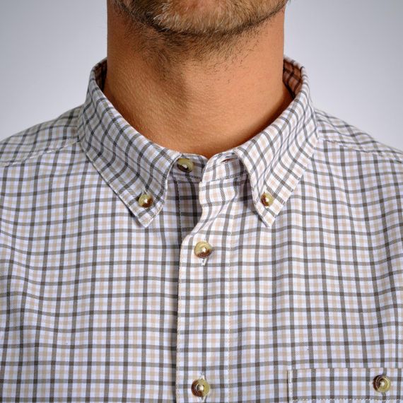 Сорочка 100 біла в клітинку - XXXXL | Зображення 2