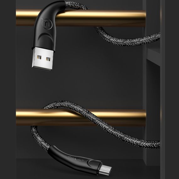 Дата кабель Usams US-SJ399 U41 Micro Braided Data and Charging Cable 3m | Зображення 1