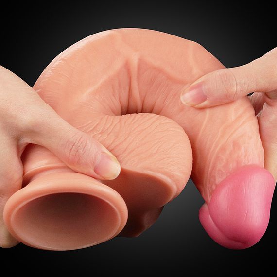 Фалоімітатор - Dual-Layered Silicone Cock 10" Flesh #1 Sex Aura | Зображення 8