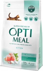 Сухой корм для котят Optimeal со вкусом курицы 700 г 4820215364706