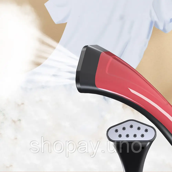 Вертикальный отпариватель для одежды Garment Steamer 2000W / Красный Паровой утюг для всех видов ткани | Зображення 4