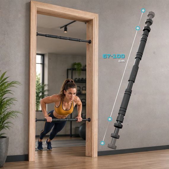 Турнік регульований Trex Sport TX-010PB 60-100см чорний | Зображення 4
