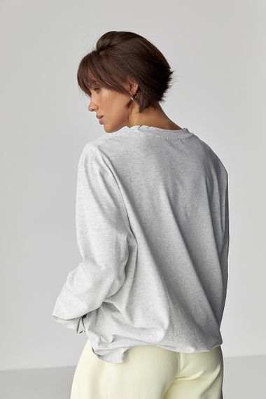 Однотонний базовий лонг oversize - світло-сірий цвет, ONE SIZE (є розміри) | Зображення 1