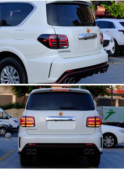 Задні LED ліхтарі 2010-2021 (Black-Sequential) для Nissan Patrol Y62 2010↗ рр. | Зображення 1