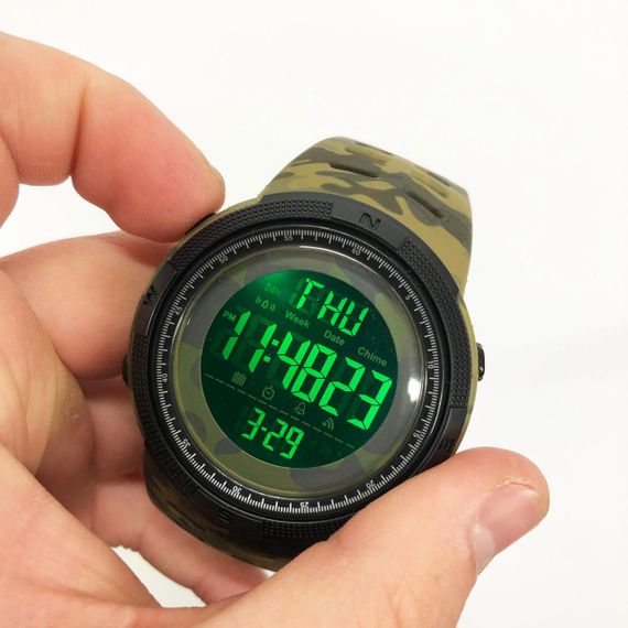 Годинник наручний чоловічий SKMEI 2070CMGN ARMY GREEN CAMO. Колір: зелений камуфляж | Зображення 1